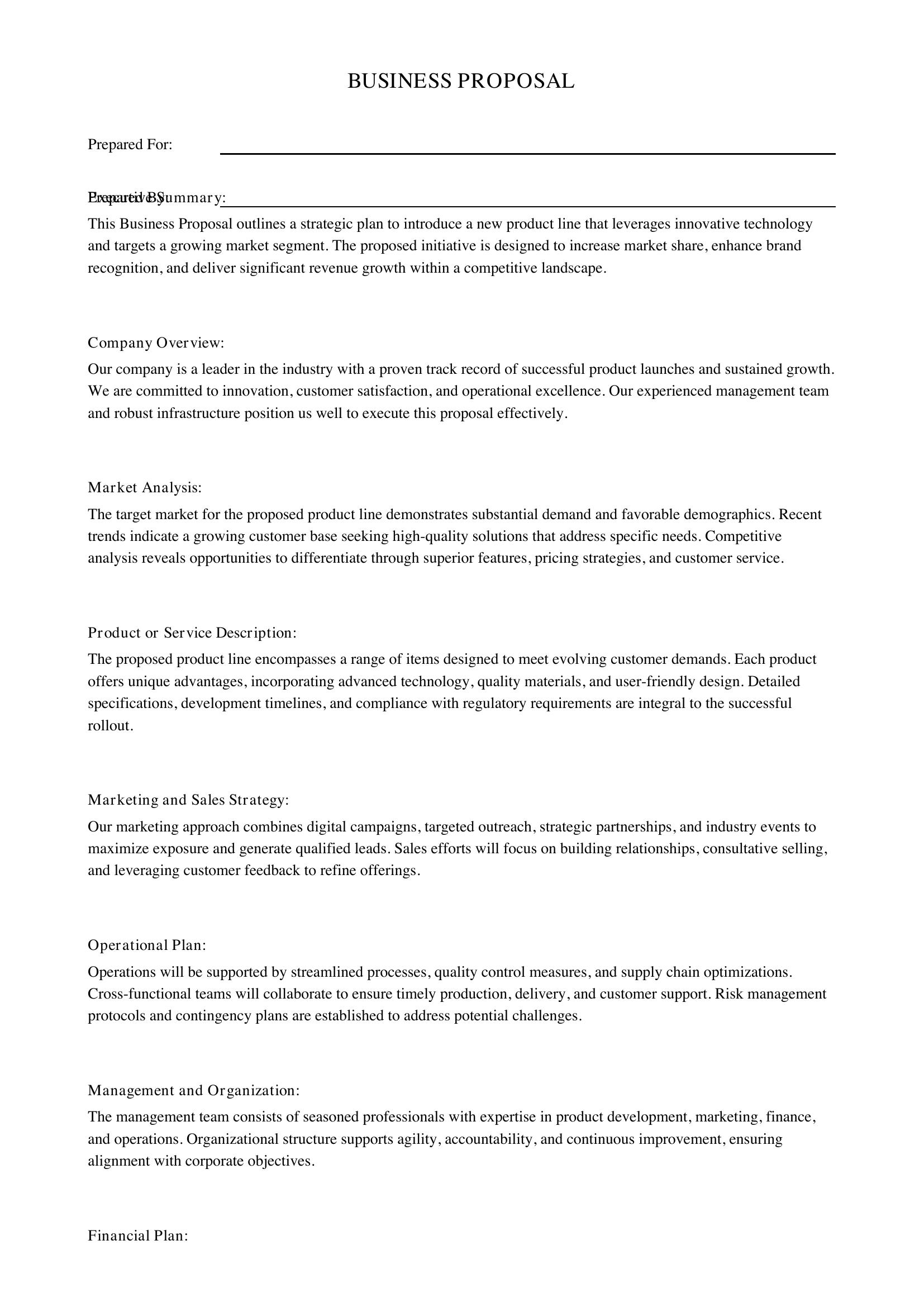 Business Proposal Template