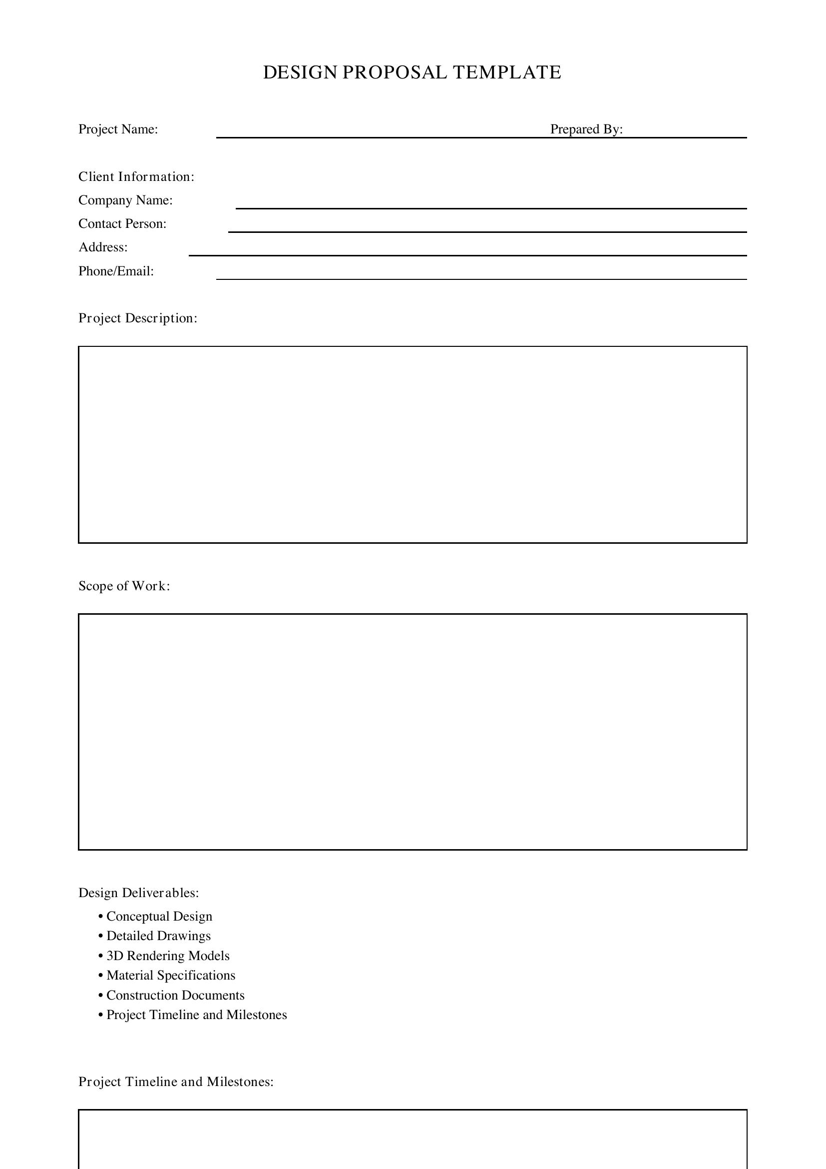 Design Proposal Template