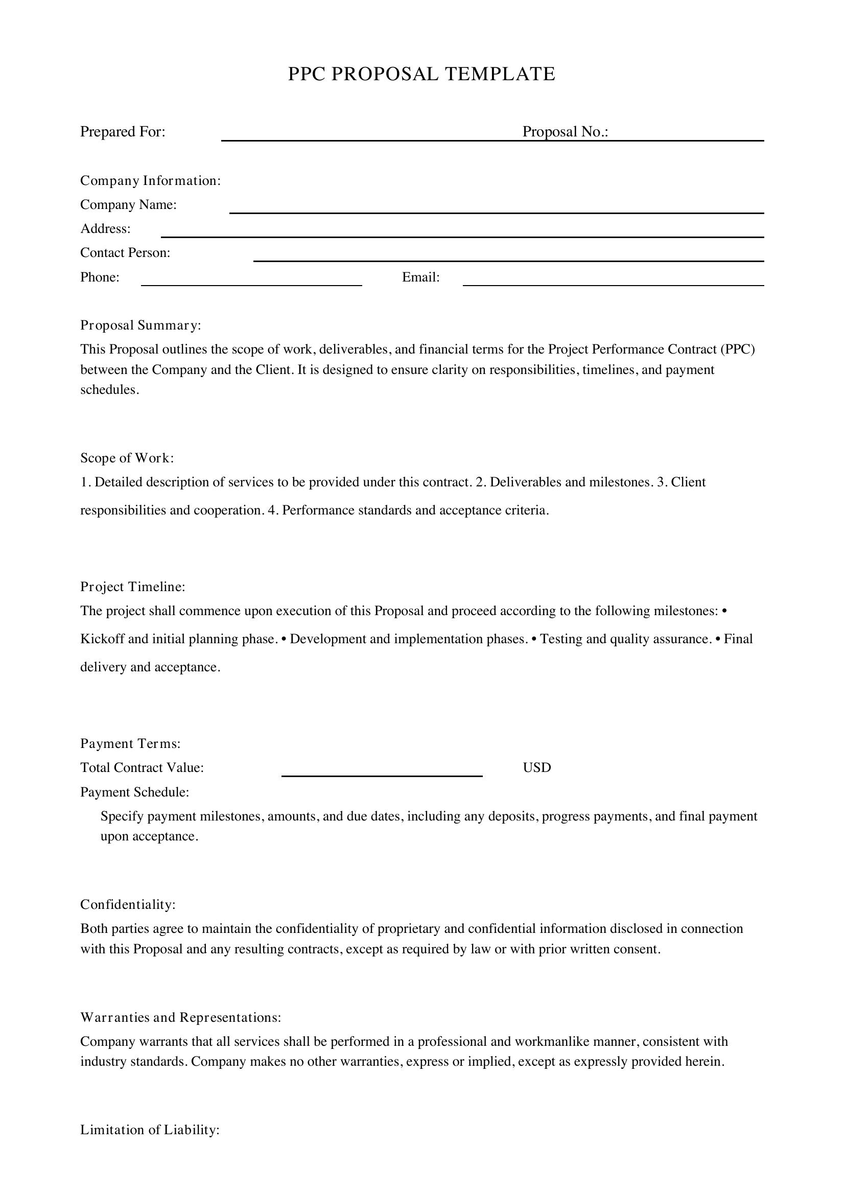 Ppc Proposal Template